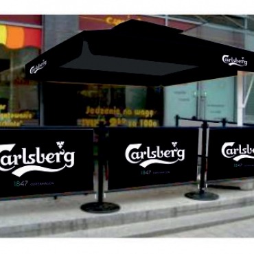 Terras barrier horeca bedrukken op maat